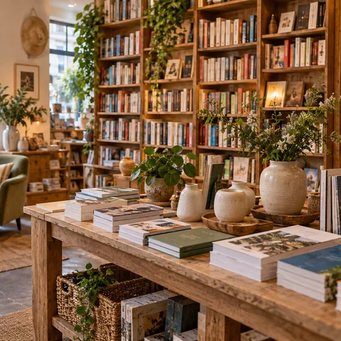 Une boutique de proximité accueillante avec des produits disposés sur des étagères.