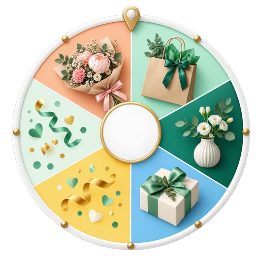 Roue à cadeaux pour une animation en boutique.