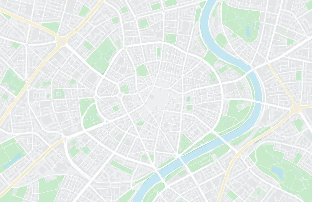 Carte illustrative des environs d’un cabinet.