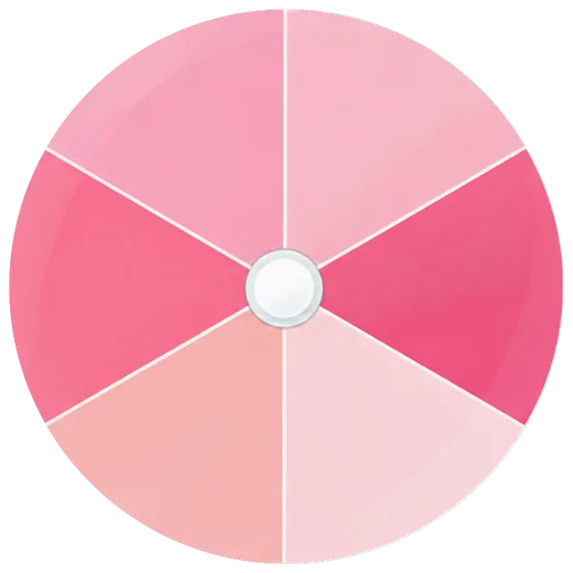 Roue cadeaux illustrative aux couleurs roses.