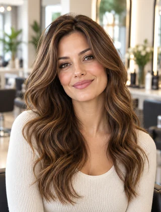 Création visuelle pour une campagne de salon de coiffure.