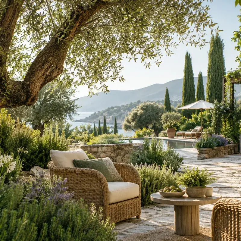 Visuel IA d’un jardin paisible, inspiré du contenu d’un avis.