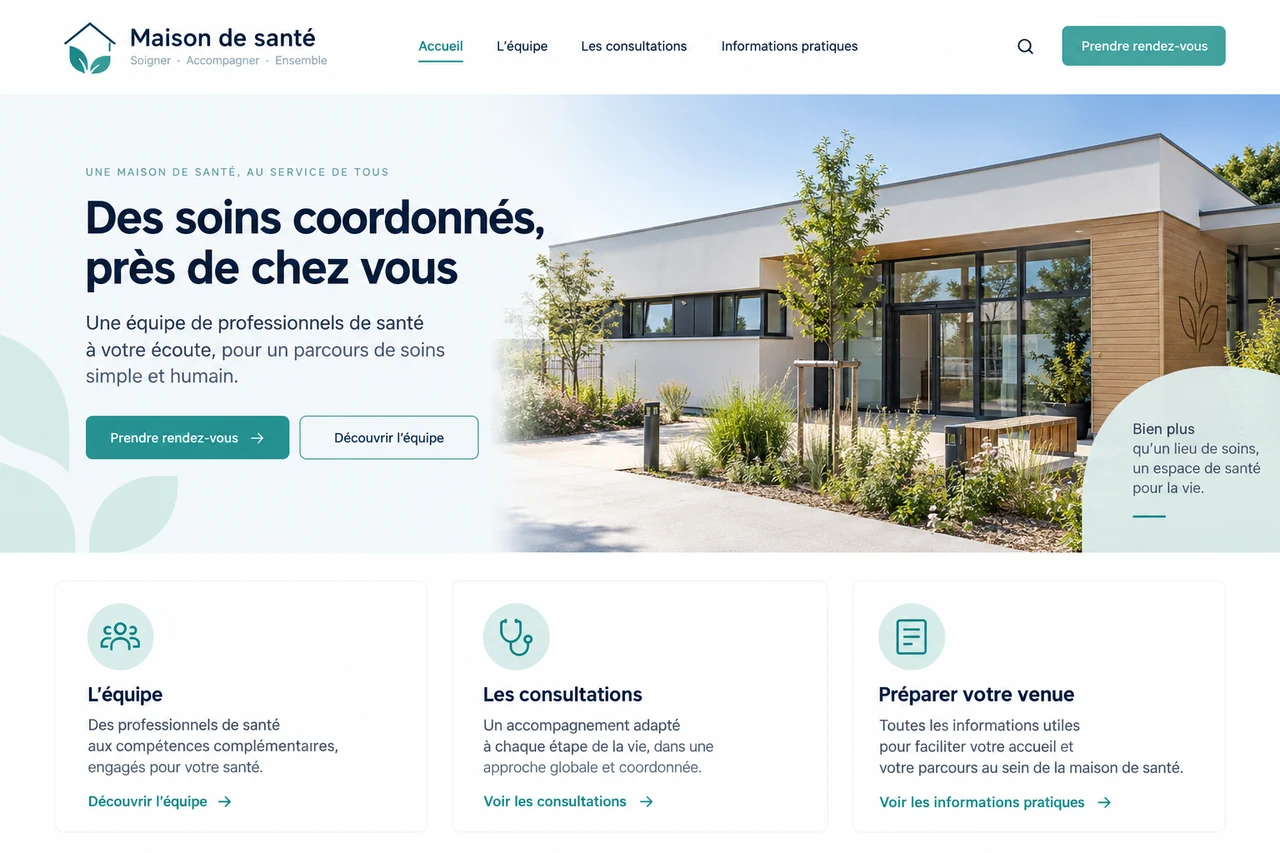 Proposition graphique d’un site de maison de santé