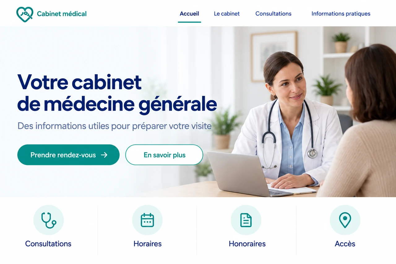 Proposition graphique d’un site de cabinet individuel de médecine générale