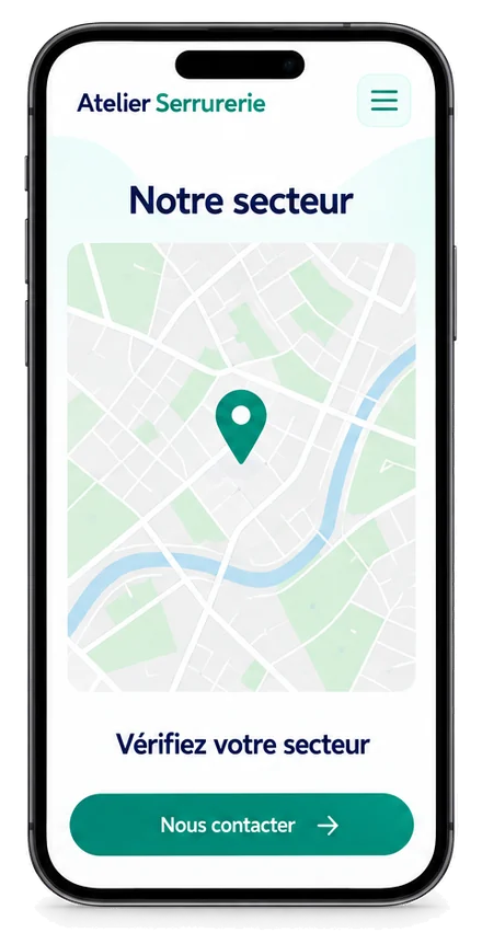 Téléphone entier montrant un secteur d’intervention