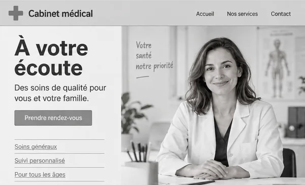 Exemple graphique d’un site ancien à la présentation peu lisible.