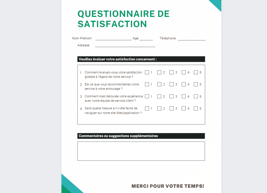 questionnaire de satisfaction capture pdf