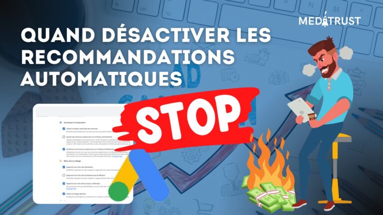 campagne google ads desactiver recommandations