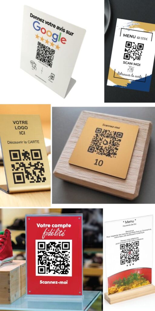 chevalet nfc qr code