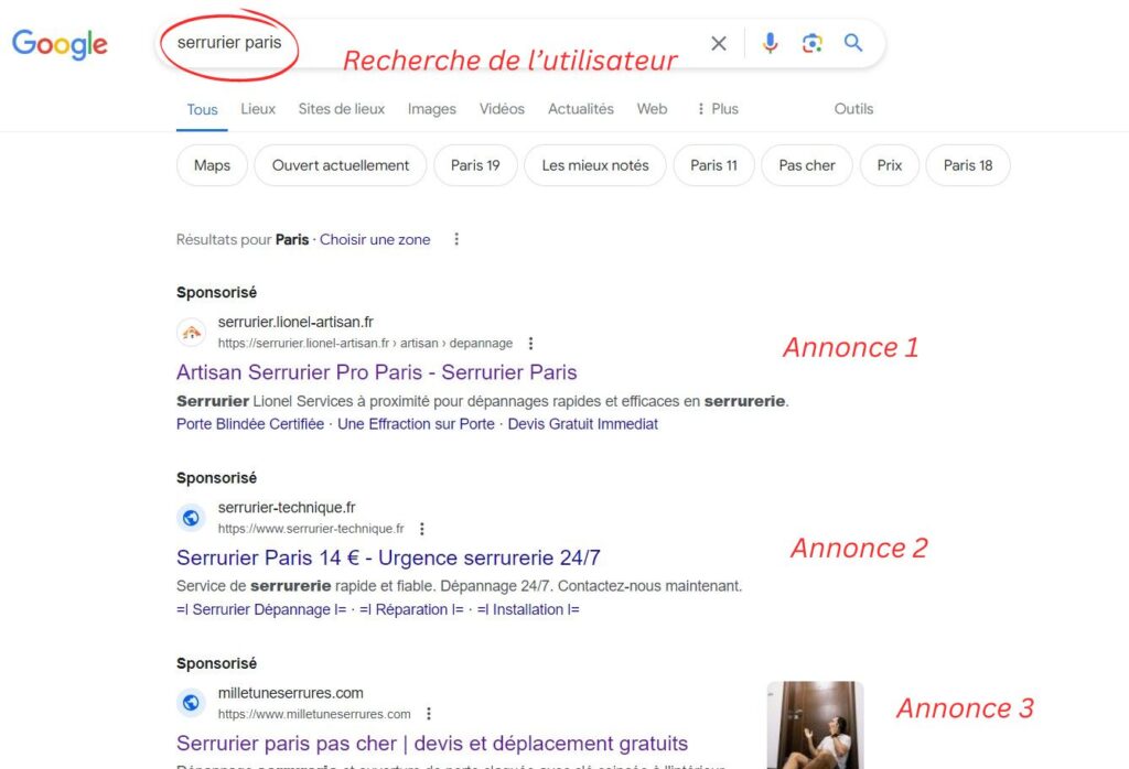 explication annonce google ads