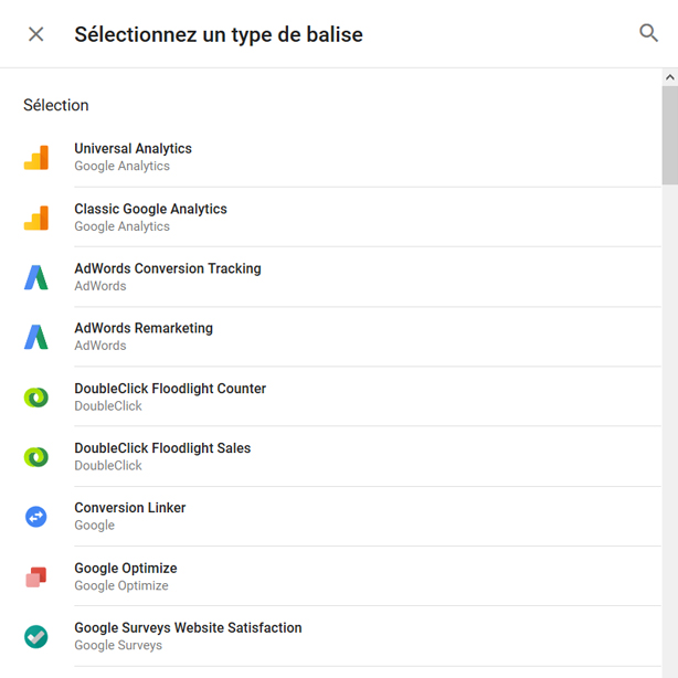 google tag manager tag balise