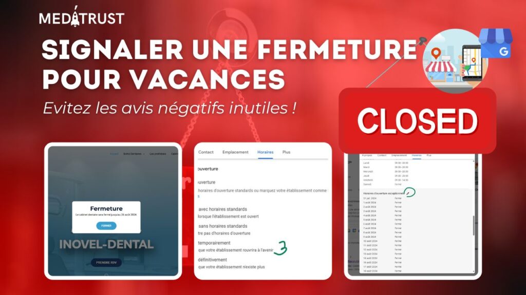 signaler fermeture fiche google business