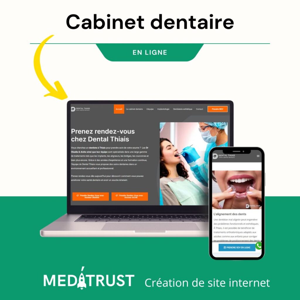 cabinet dentaire creation site internet responsive mockup