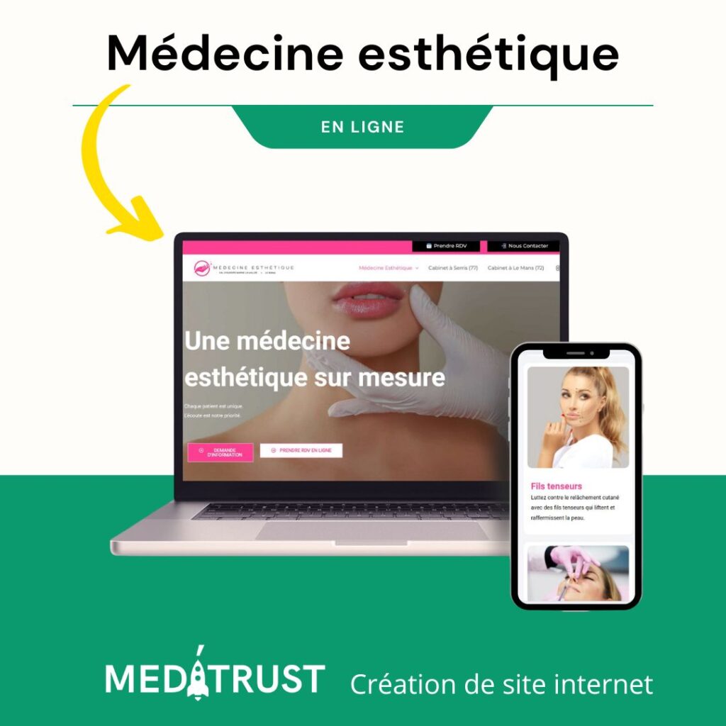 cabinet medical esthetique creation site internet mockup