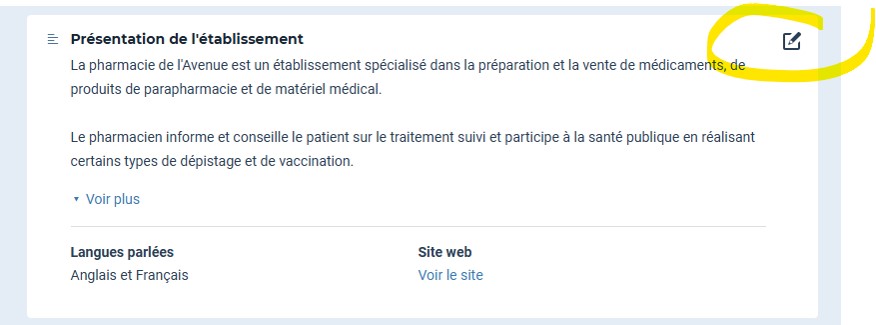 doctolib ajouter site internet profil etape 2