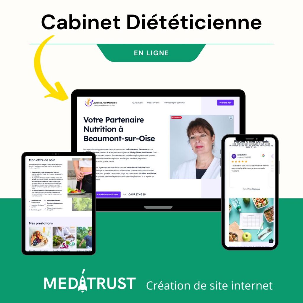 mockup creation site internet dieteticienne