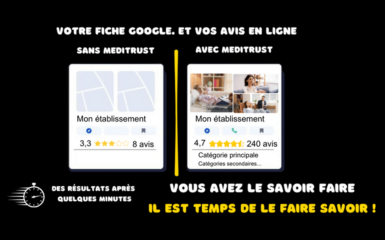Tarifs 2 Aperçu dashboard Meditrust et notifications avis