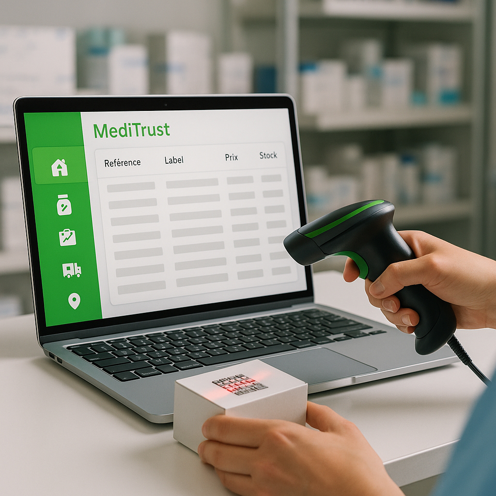 Interface gestion des stocks Meditrust