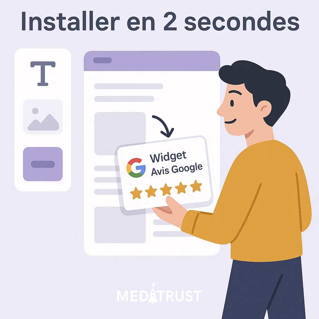 Affichage des avis 2 widget avis google site internet