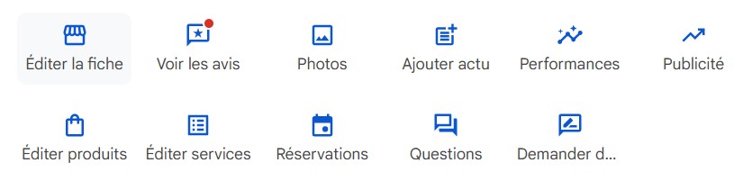 editer fiche google dentiste