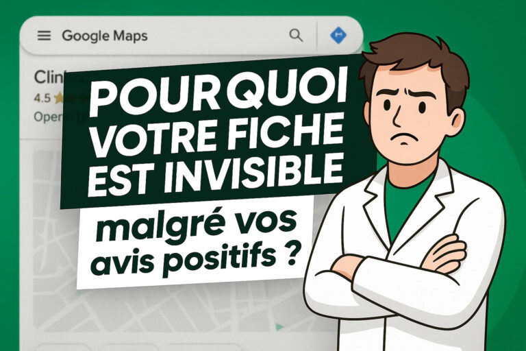 fiche google invisible raison